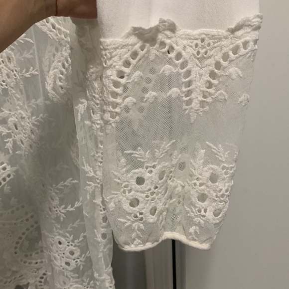 Chico's white sheer top size 1 - Picture 6 of 8